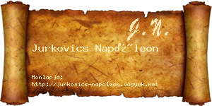 Jurkovics Napóleon névjegykártya